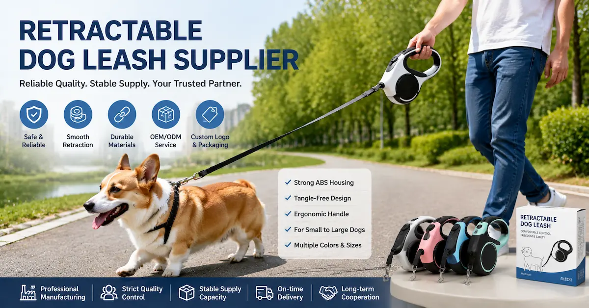 Retractable dog leash supplier scene