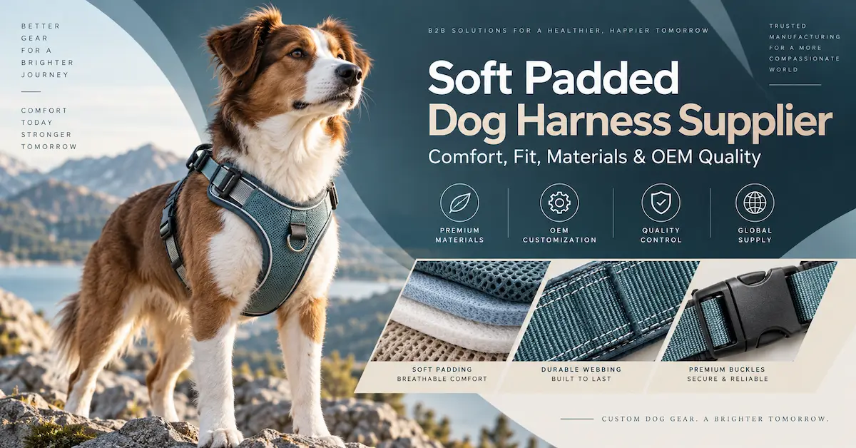 Soft padded dog harness supplier OEM sourcing